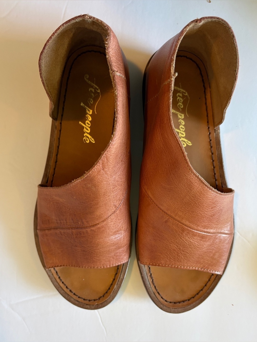 FREE PEOPLE MONT BLANC SANDAL In TAN Size 36 / 6 Spanish crafted Leather - Picture 3 of 7